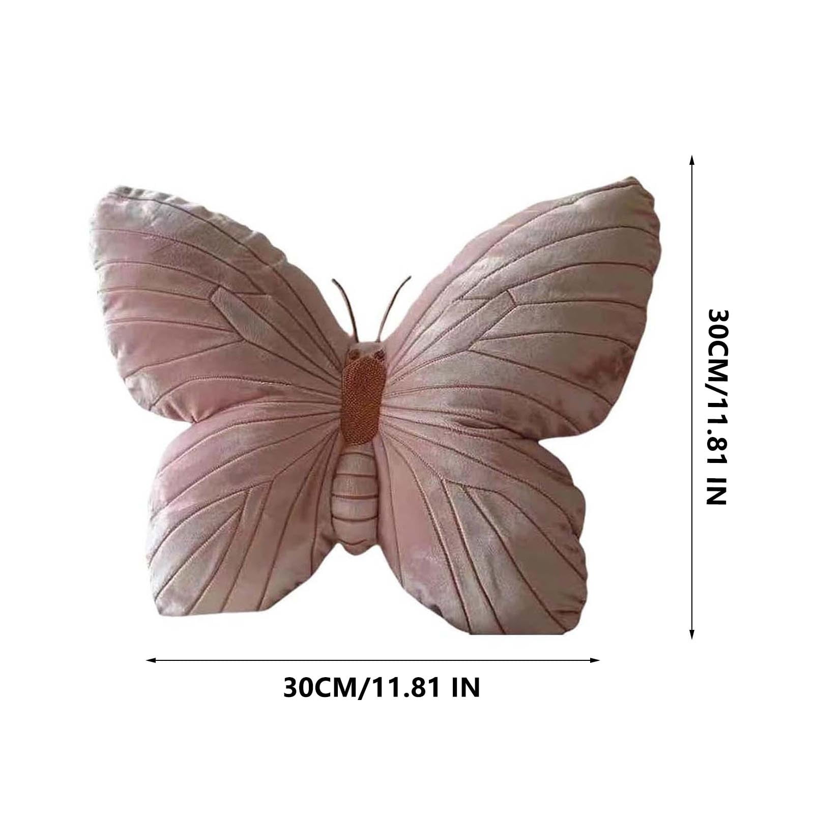 KUKIDSVO Butterfly Shaped Body Pillow, 11.8×11.8 inch Soft Filled Seat Cushion Pillow for Couch, Living Room, Bed