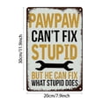 thumbnail image 3 of Vintage metal sign "PAWPAW Can't Fix But He Can Fix What Does" Decorative Sign Poster Wall Art Aluminum 12x8inch for Home Office Garage Man Cave Signs, 3 of 6