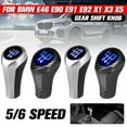 thumbnail image 5 of 5/6 Speed Gear Shift Knob Shifter W/Led Light for Bmw E46 E90 E91 E92 X1 X3, 5 of 7
