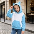 thumbnail image 5 of Likimi Child Toddler Girls Hoodies With Pocket Color Block Hooded Sweatshirt For Girls Long Sleeve Everyday Wear Fashion Pullover Size 2-3 Years, 5 of 6
