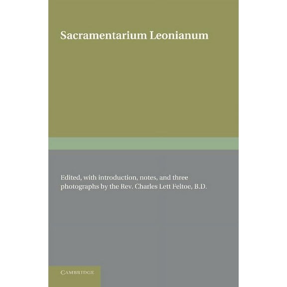 Sacramentarium Leonianum, (Paperback)
