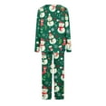 thumbnail image 4 of Homenesgenics Christmas Pajamas for Women Onesies Plus Size Women's Long Sleeve Tops+Pants Home Wear Pajama Set Night Wear with Pocket Green XXL, 4 of 5