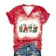 thumbnail image 5 of Pntutb Mujeres Summerchristmas Funny Letter Impreso Blusa Camisetas Casual Cuello en V Manga corta Camisetas tops Pntutb Pntutb-3886, 5 of 6