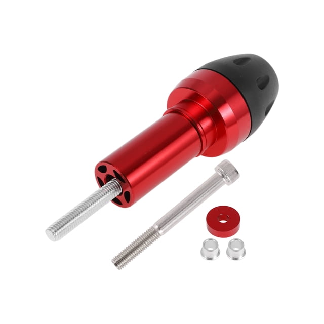 10mm Motorcycle Slider Frame Aluminum Alloy Plastic Wheel Fairing Protection Crash Pad Protector Guard 44mm 137mm Bolt Red 1 Set