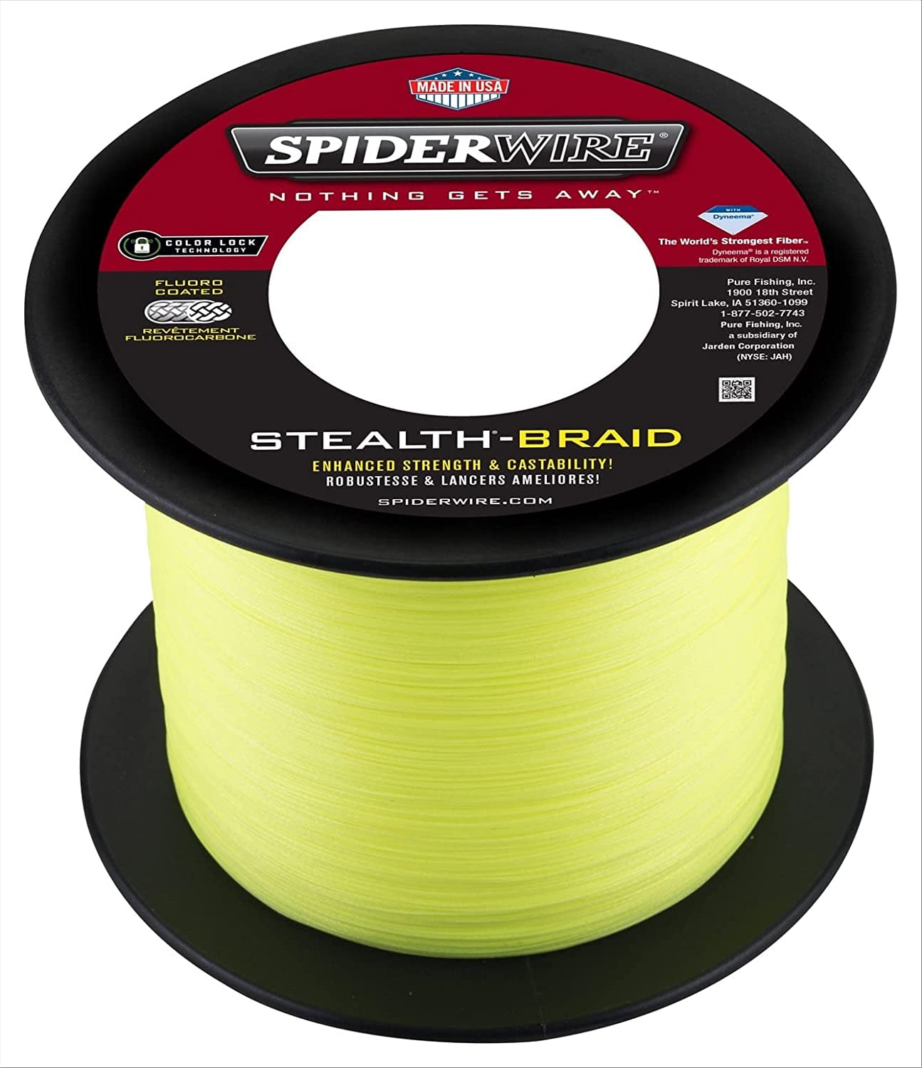 SpiderWire Stealth® Superline, Hi-Vis Yellow, 80lb | 36.2kg Fishing Line