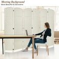 thumbnail image 7 of 6-Panel Room Divider, 6 ft Office Partition Walls Wood Divider Folding Portable Privacy Screen, Room Dividers and Folding Privacy Screens for Home, Room Separator Wall Dividers,White, 7 of 7