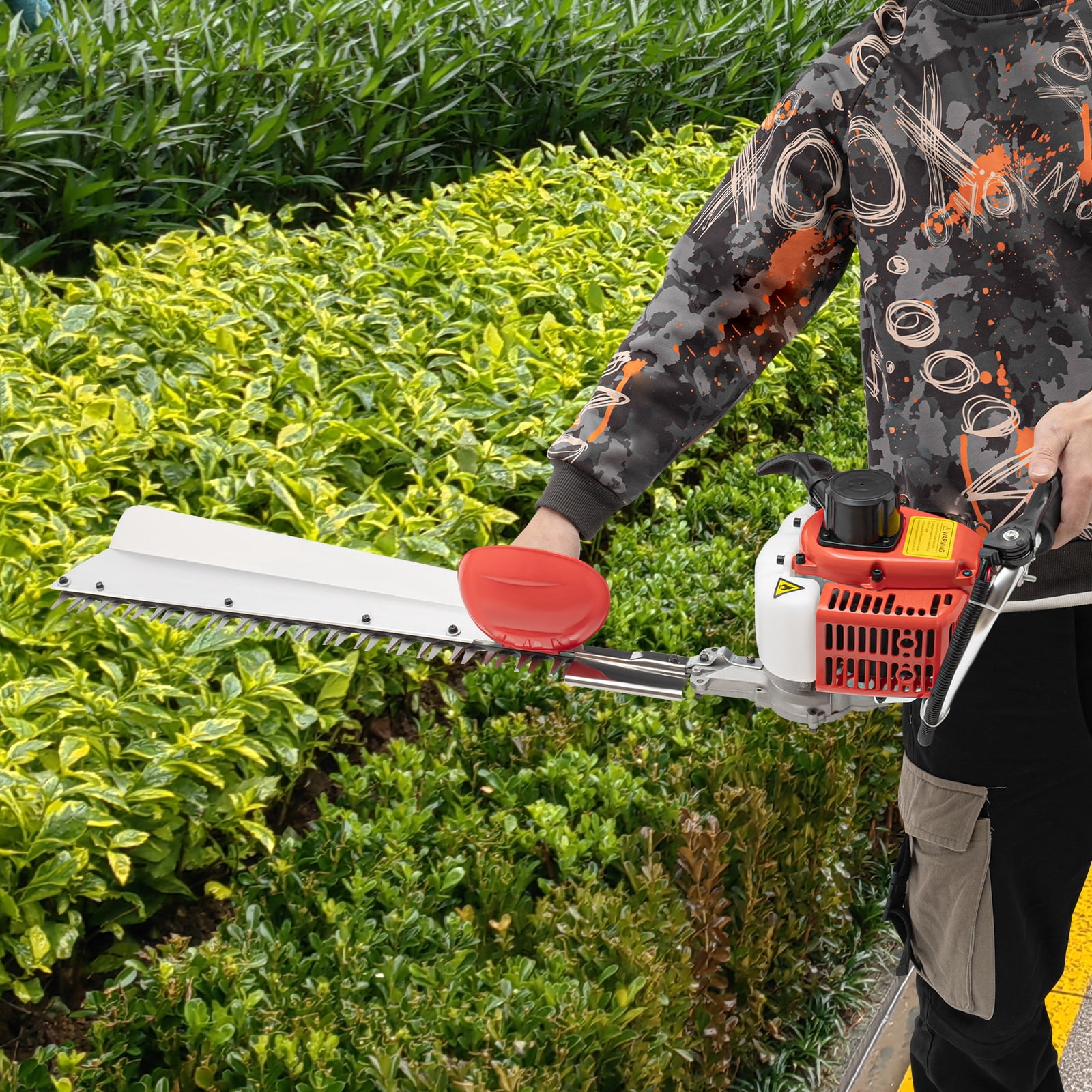 Miumaeov Hedge Trimmer 27.5" Saw Brush Cutter, 2-Stroke Gas Powered Hedge Trimming Tool, Single Blade Gardening Tools for Trimming Shrubs, Bushes, Lightweight