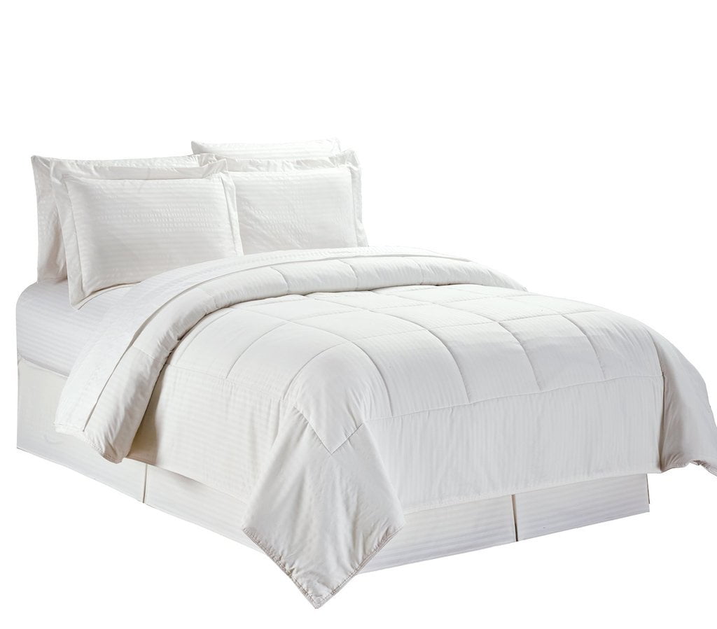 Legacy Decor 8 Pc White Microfiber Comforter Set Queen Size Flat Legacy Decor 8 Pc White Microfiber Comforter Set Queen Size Flat And Fitted Sheets Included Com