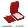 thumbnail image 4 of Caja de collar de terciopelo Uxcell de un solo slot, soporte de joyería vintage para bodas y aniversarios, estilo 2 rojo, 4 of 5