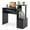 Black, variant on Costway Home Office Computer Desk Space-saving Study Writing Desk with Keyboard Tray White