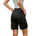 thumbnail image 5 of Women's 7'' Hiking Shorts Lightweight Athletic Golf Cargo Shorts with Zipper Pockets Quick Dry Summer Black XXL, 5 of 6