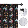 thumbnail image 4 of Blackout Kids Curtains,Colorful Controllers Games Symbols Black Pattern Childrens Insulated Curtains Set Of 2,Bedroom Essentials,Toddler Room Decor 42"x54", 4 of 5