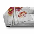 thumbnail image 3 of Poppy Flower Soft Flannel Fleece Throw Blanket, Watercolors Vibrant Poppies Graphic Peace and Death Sedative Plant Print, Cozy Plush for Indoor and Outdoor Use, 50" x 60", Red White, by Ambesonne, 3 of 6