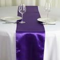 thumbnail image 2 of Efavormart 10 PCS 12"x108" Purple Satin Table Runner, 2 of 10
