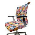 thumbnail image 6 of Ambesonne Pastel Office Chair Cover Stretchable High Back, Vivid Spiral Funny Curls, Multicolor, 6 of 6