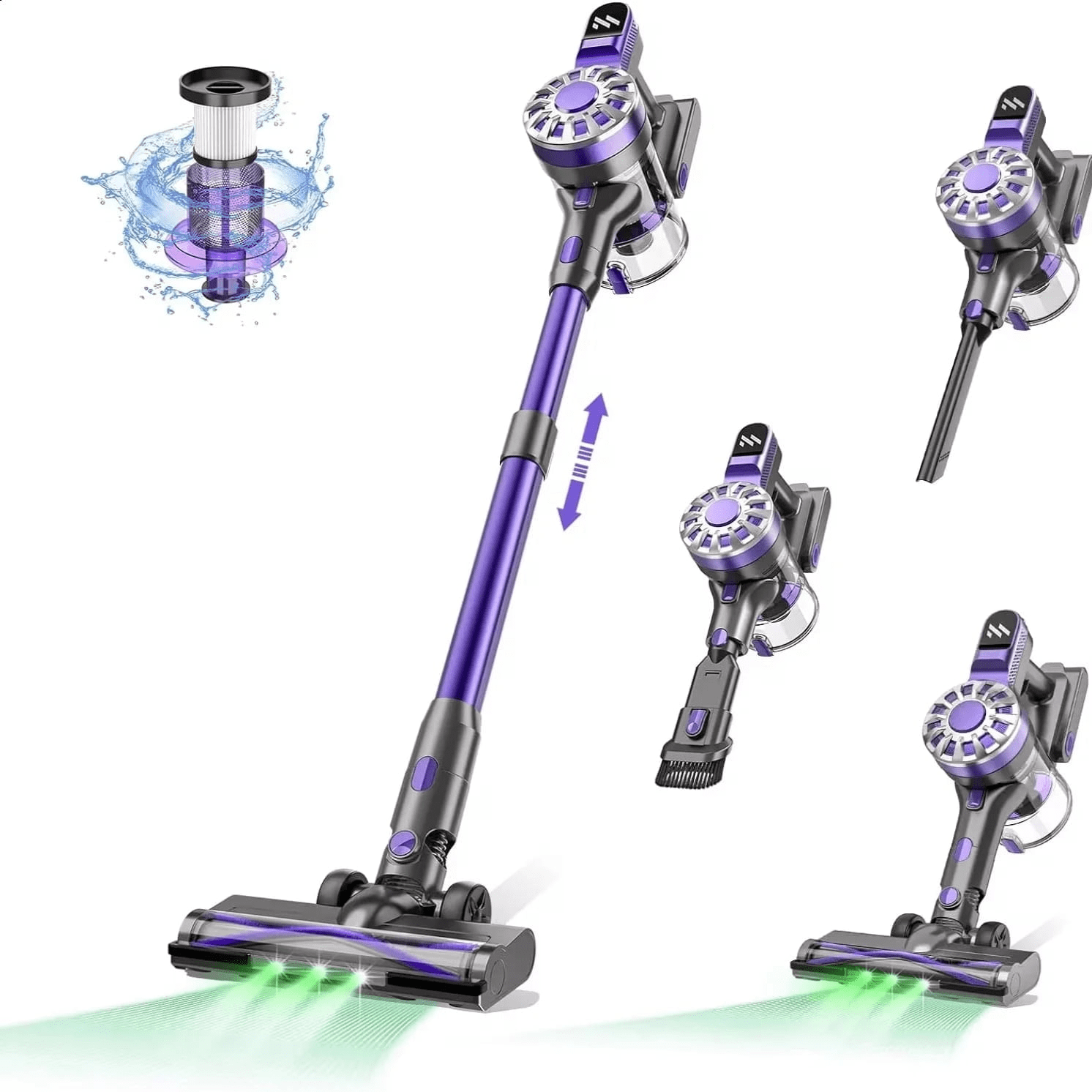 Dyson V8 Origin+ Cordless Vacuum, Purple, Lightweight, Pet Hair