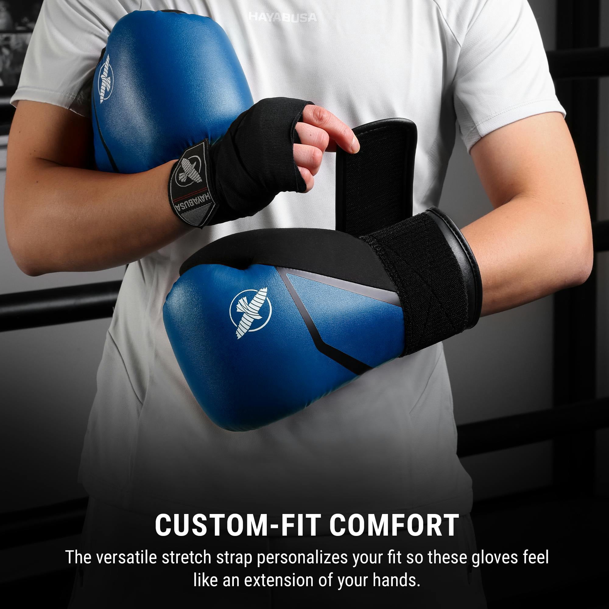 Hayabusa E1 Boxing Gloves for Men and Women - Blue/Black, 12oz