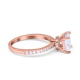 thumbnail image 2 of Rose Tone, Simulated Cubic Zirconia Size-7 Cushion Cut Art Deco Vintage Engagement Wedding Bridal Ring 925 Sterling Silver, 2 of 7