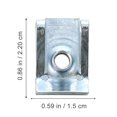 thumbnail image 2 of unbranded 100Ud Clip Nut Auto Con Tuercas Y Tornillos Para Paneles De Carrocería En Caja Plástica, 2 of 6