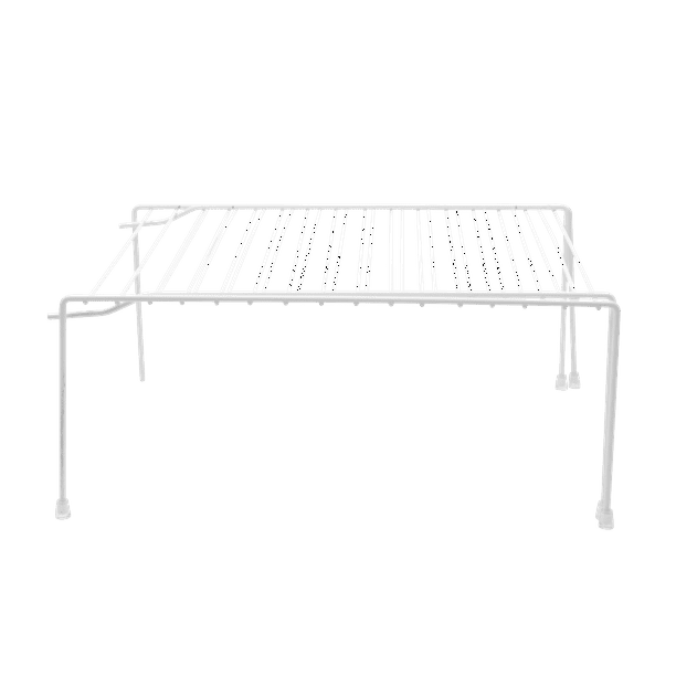 YBM Home White Wire Cabinet Helper Shelf Organizer and Storage Rack