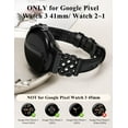 thumbnail image 4 of TOYOUTHS Slim Leather Band Compatible with Google Pixel Watch 3 41mm/Pixel Watch 2/Pixel Watch Band, Women’s Thin Dressy Strap with Celtic Knot Buckle, Premium Genuine Leather Wristband, 4 of 7
