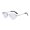 C4 silver frame light gray film, variant on 2026 New Model Cat Eye Sunglasses for Women, Rimless with Beveled Edges, Metal Inlaid with Pearls, European and American Style Sunglasses