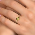 thumbnail image 4 of Gem Stone King 14K Two Tone Gold Champagne Quartz and Lab Grown Diamond Engagement Ring for Women | 1.41 Cttw | Round 7MM | Gemstone Birthstone | Size 9, 4 of 6