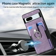 thumbnail image 5 of ELEHOLD Wallet Case for Google Pixel 7A,with Card Holder 360° Rotation Ring Holder Stand Function Shockproof Anti-Scratch Protective Luxury Leather Purse Case,purple, 5 of 8