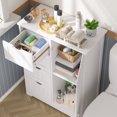 thumbnail image 6 of VEIKOUS Wooden Bathroom Storage Cabinet with 4 Drawer and Cupboard Shelves, White, 6 of 15
