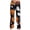 Saffron, variant on Womens Halloween Pajama Pants Pumpkin Print Casual Elastic Waist Pjs Lounge Bottoms