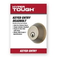 thumbnail image 5 of Hyper Tough Keyed Entry Single Cylinder Deadbolt Antique Brass, 5 of 6