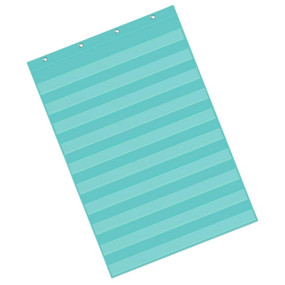 RUISINERY Standard Pocket Charts Clear 10 Pocket Charts Wall Hanging Pocket Charts for Teacher Lessons in a Classroom or Home Use