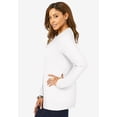 thumbnail image 3 of Jessica London Women's Plus Size Fine Gauge Button-Front Cardigan, 3 of 3