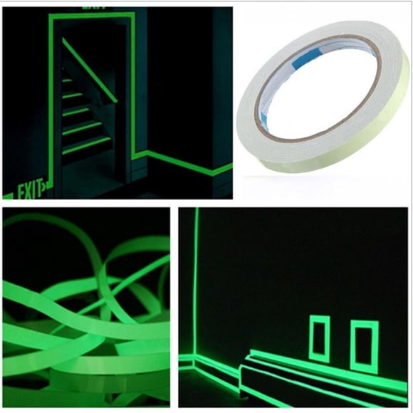 Glow in the Dark Tape Luminous Tape Self-adhesive Green Luminous Tape Sticker 10mm x 3Meters /Roll Waterproof Photoluminescent