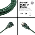 thumbnail image 3 of Cable de extensión GE, 20 pies, 16 AWG, 3 puntas, para exteriores, con certificación ETL, 3 of 6