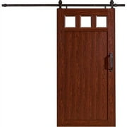 Spectrum Millbrooke PVC Barn Door with PVC Window Size 42"wide x 84"high - Kit *Requires Assembly* Cherry Color