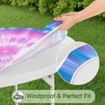 thumbnail image 5 of Colorful Tie Dye Mandala Pattern Round Fitted Tablecloth with Elastic Edge,Dining Table Cover Waterproof,Outdoor Round Tablecloth for Camping,Dining,Indoor and Outdoor, 5 of 7