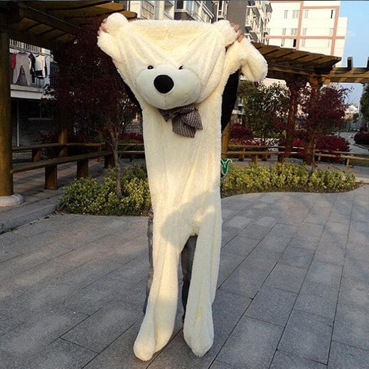 80-180cm Teddy Bear Plush Toys Soft Outer Skin and Stuffed Animals Bear Coat Holiday Gift Birthday Gift Valentine Brinquedoswhite160cm Deng Xun unisex