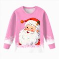 thumbnail image 4 of NOLDARESChristmas 2 Piece Girl Boys Pajamas Kids Long Sleeve Pajamas Pjs Printed Sleepwear Set for Toddler Baby Xmas Loungewear X131-Pink, 4 of 5