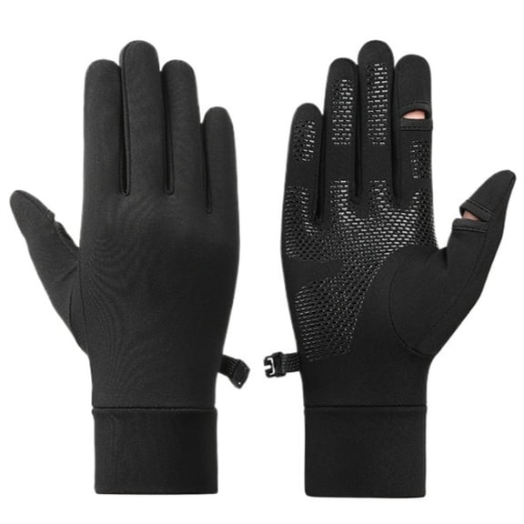Winter Thin Thermal Gloves, Touch Screen Anti-Slip Ski Inner Gloves, Windproof Outdoor Gloves for Commuting Skiing Riding