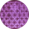 thumbnail image 1 of Ahgly Company Indoor Round Oriental Purple Industrial Area Rugs, 8' Round, 1 of 4
