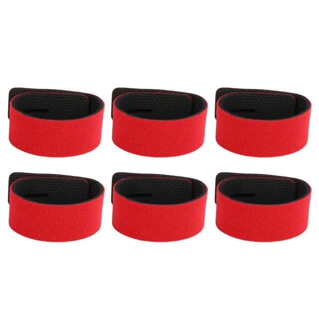 Fishing Tackle Ties Cable, Friction Resistant Anti Wear Anti Slip Reusable Fishing Rod Belts Ties For Bait Casting Rods For Rods For Fly Rods Red,Blue,Black