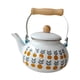 thumbnail image 2 of Tetera esmaltada, olla esmaltada Floral de 2,5 L, hervidor de agua Vintage resistente al calor, tetera de para fiesta, agua hirviendo para, 2 of 9