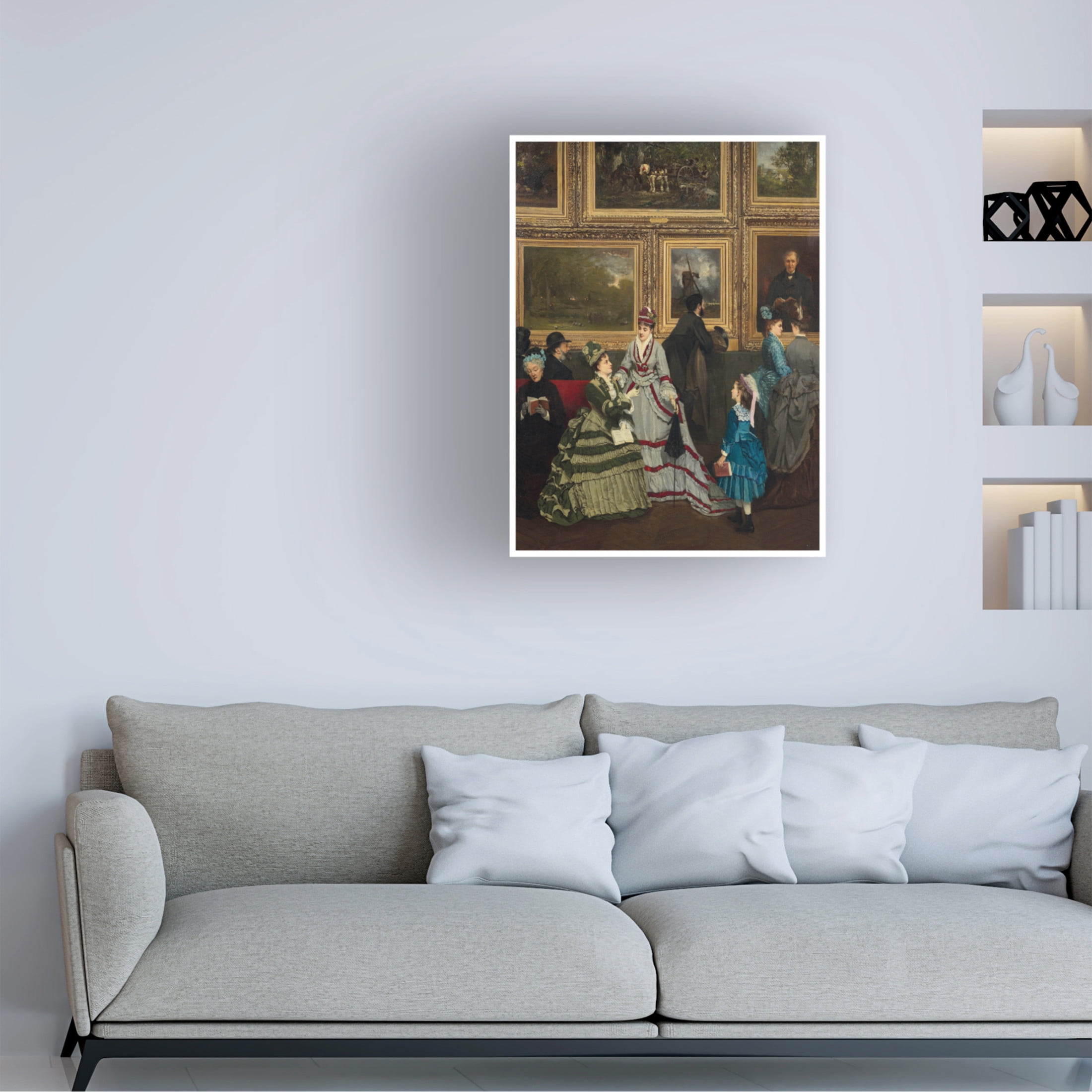 Camille-Leopold Cabaillot-Lasalle 'Le Salon de 1874, c.1874' Canvas Art - 24 x 32 Inches