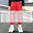 thumbnail image 2 of Toddler Boys Quilted Snow Pants Warm Elastic Waist Straight Leg Baggy Kids Winter Pants Red 4 T, 2 of 6