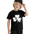 thumbnail image 4 of Ruyang St Patricks Day Cute Irish Shamrock Graphic Shirt for Girls Summer Short Sleeve Tee Tops Toddler Kids Cotton Crewneck T-Shirt, 4 of 8
