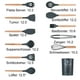 thumbnail image 2 of Juego de utensilios de cocina, utensilios de cocina de silicona antiadherentes resistentes al calor con mango de madera, 12 piezas, incluye cucharas, pinzas, batidor, espátula, 2 of 5
