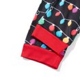 thumbnail image 5 of Pijamas Para Familia Navidad Manga Larga Ciervo Estampado Raglan Tops + Pantalones XBTCLXEBCO Mujer Rojo Negro:L, 5 of 5
