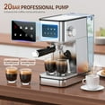 thumbnail image 2 of Máquina de café espresso QJA 20 bar con espumador de leche y tanque de agua de 1.7 litros, 2 of 9