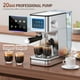 thumbnail image 2 of Máquina de café espresso QJA 20 bar con espumador de leche y tanque de agua de 1.7 litros, 2 of 9